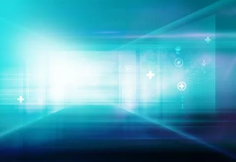 Abstract high tech health care 3D  space concept series イラスト素材