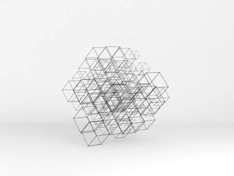 Abstract high-tech installation, 3 d art Stock Illustration