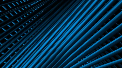Abstract high tech pattern with blue endless round shaped long stripes. Motion Stock Footage 190911974