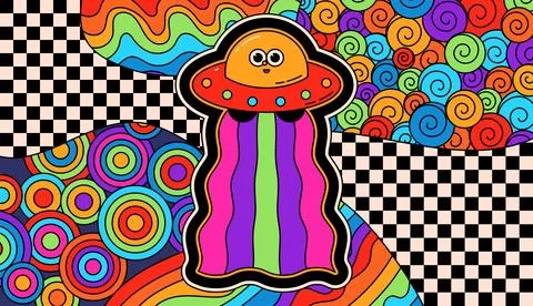 Abstract hippie decor. Stock Illustration