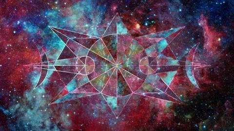 Abstract hipster geometric background. Elements of this image furnished by NA Foto stock