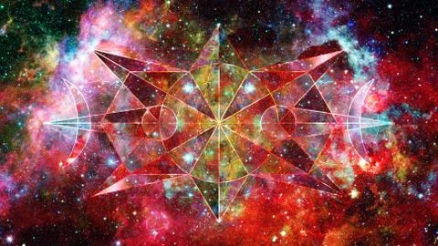 Abstract hipster geometric background. Elements of this image furnished by NASA. 스톡 사진