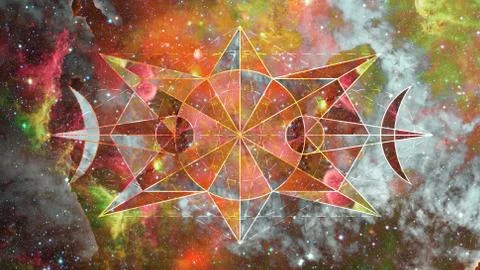 Abstract hipster geometric background. Elements of this image furnished by NA Foto stock