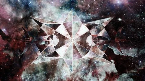 Abstract hipster geometric background. Elements of this image furnished by NA Foto stock