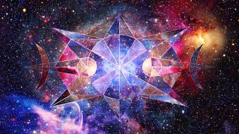 Abstract hipster geometric background. Elements of this image furnished by NA Foto stock