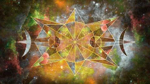 Abstract hipster geometric background. Elements of this image furnished by NASA. 写真素材