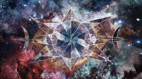 Abstract hipster geometric background. Elements of this image furnished by... Foto stock