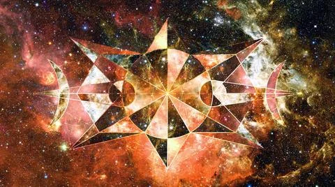 Abstract hipster geometric background. Elements of this image furnished by... Foto stock