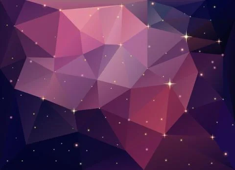 Abstract hipster geometric triangle galaxy sky background Stock Illustration
