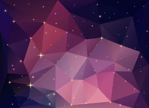 Abstract hipster geometric triangle galaxy sky background Stock Illustration