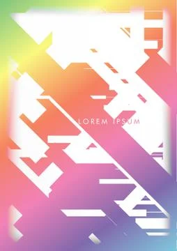 Abstract Hipster Lines Background . Vector design with a mix of colors and sh Illustrazione stock