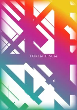 Abstract Hipster Lines Background . Vector design with a mix of colors and sh Stock Illustration