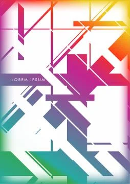 Abstract Hipster Lines Background . Vector design with a mix of colors and sh Illustrazione stock