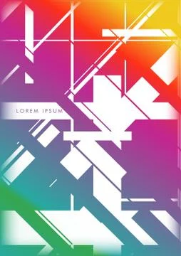 Abstract Hipster Lines Background . Vector design with a mix of colors and sh 스톡 일러스트