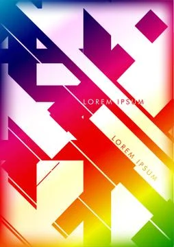 Abstract Hipster Lines Background . Vector design with a mix of colors and sh Stock Illustration