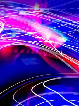 Abstract hitech background for display product with colorful bright neon glow 스톡 사진