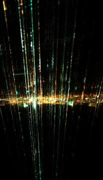 Abstract HiTech Rays  Background - Fractal Art Stock Illustration