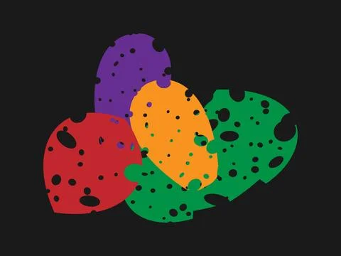 Abstract Hole Patterns . Stock Illustration