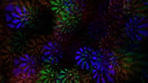 Abstract holiday background of blinking lights with complex radial pattern Stock Footage 84177807