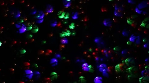 Abstract holiday background of fancy blinking lights with complex star pattern Stock Footage 84177847