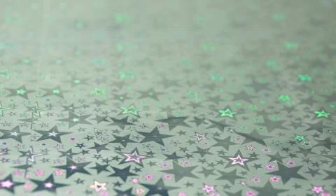 Abstract holiday background five pointed stars multicolor glow iridescence pa Stock Photos