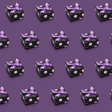 Abstract holiday sparse diagonal lines of packing isolated on violet. Stock Photos