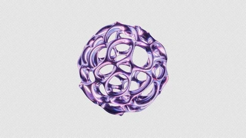 Abstract hollow ball seamless loop with alpha channel 库存影片 335351631