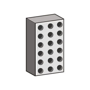 Abstract hollow brick block construction material icon Illustrazione stock