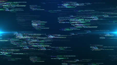 Abstract hologram 3D Big Data Digital City with futuristic matrix Technology Stock Footage 178582420