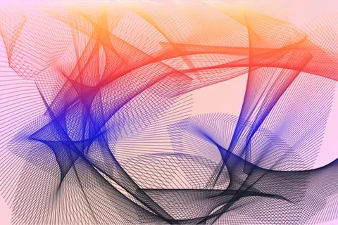 Abstract hologram glowing wave background fluid digital motion light Stock Illustration
