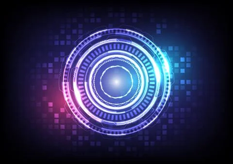 Abstract hologram high tech background. Virtual reality technology innovation Stock Illustration