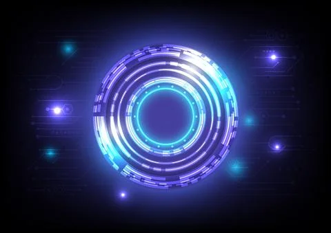 Abstract hologram high tech background. Virtual reality technology innovation 스톡 일러스트