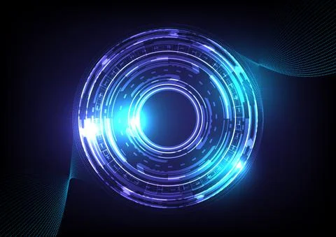 Abstract hologram high tech background. Virtual reality technology innovation Illustrazione stock