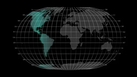 Abstract hologram of world map in digital space Stock Footage 243661171