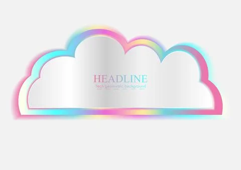 Abstract holographic cloud hi-tech background Stock Illustration