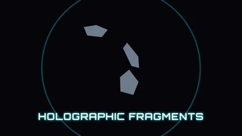 Abstract holographic data projection revealing fragmented futuristic digita.. Stock Footage 337655827
