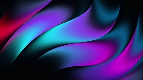Abstract Holographic Fluid Waves Background Loop 4K Stock Footage 341377351