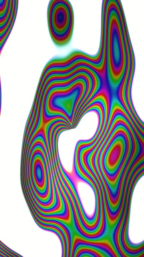 Abstract holographic gradient animated background with amber soft colors Video stock 331824547
