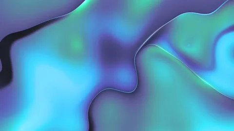 Abstract holographic gradient liquid paint animation. Stock Footage 146345429