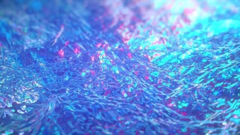 Abstract holographic liquid waves moving in light. Stock Footage 336843192