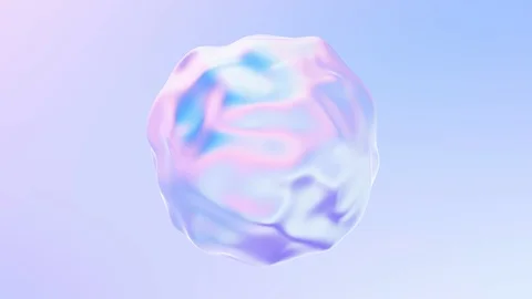 Abstract holographic morphing liquid shape 3D animation Stock-Footage 126011147