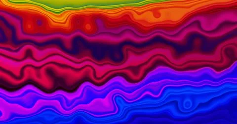Abstract holographic multicolor gradient rainbow animation. 4K motion graphic Stock Illustration