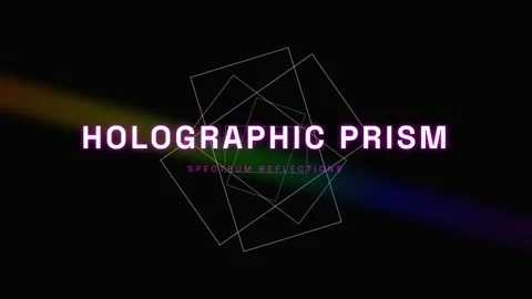 Abstract holographic prism effect with vibrant light beam on dark background Stock Footage 337501681