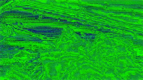 Abstract holographic texture. Data mosh imitation, Psychedelic line art. Stock Footage 132990420