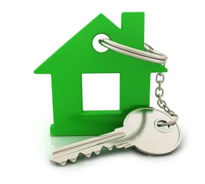 Abstract home and key Stock Illustration