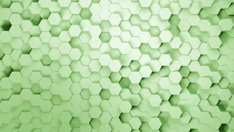 Abstract honeycomb background. Lightweight, minimal, clean, moving hexagonal Stock Footage 137548925