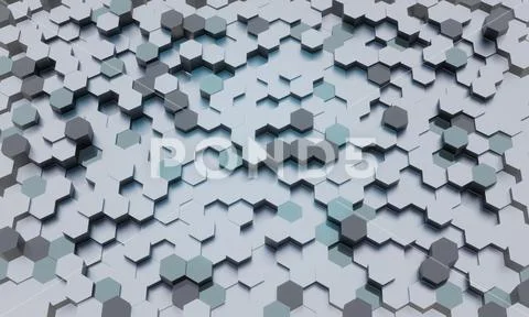 Abstract Honeycomb Background Loop wide angle. Light, minimal, clean, movin.. Illustrazione stock