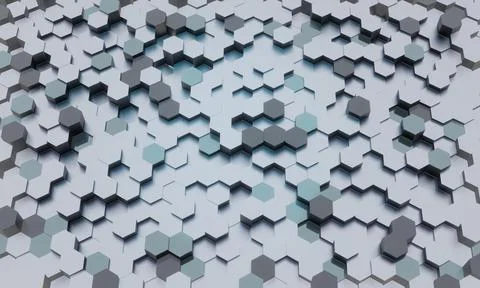 Abstract Honeycomb Background Loop wide angle. Light, minimal, clean, movin.. Ilustração Stock