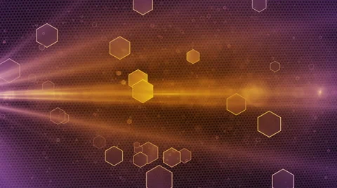 Abstract Honeycomb background violet-yellow Video stock 67813296