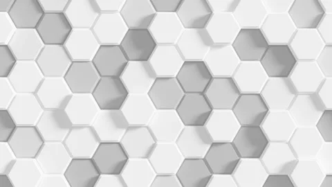 Abstract Honeycomb Geometry Loop 1 Gray x White Stock Footage 147096062